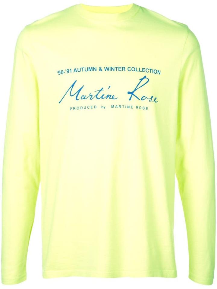 Martine Rose Logo Print T-shirt - Yellow
