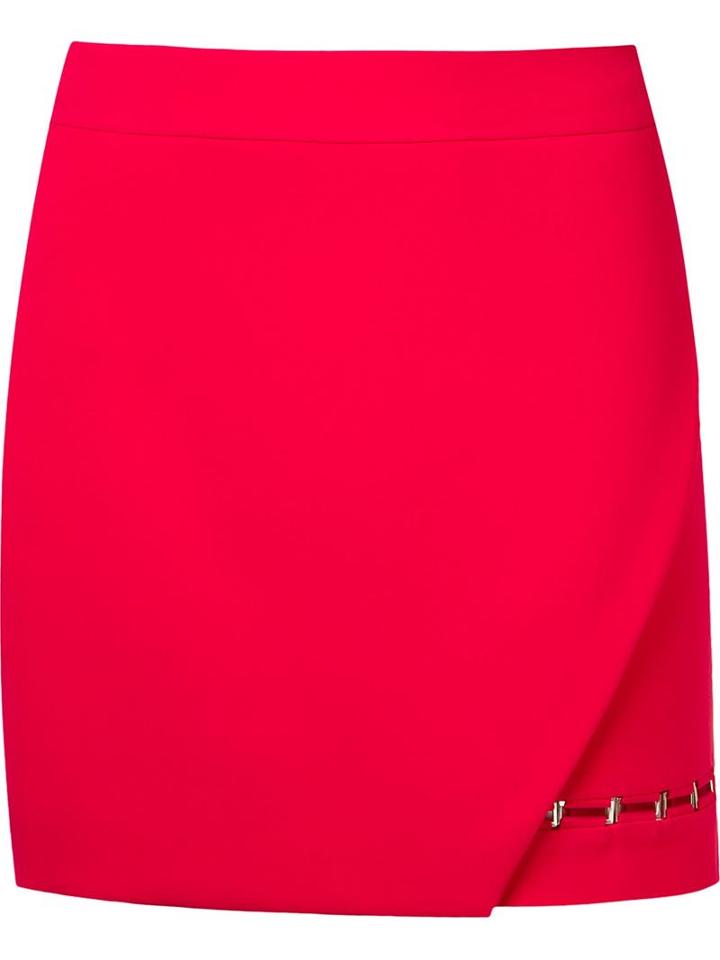 Giuliana Romanno Wrap Mini Skirt, Women's, Size: 42, Pink/purple, Polyester/acetate