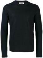 Jil Sander Long-sleeve Fitted Sweater - Blue