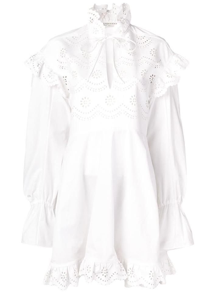 Philosophy Di Lorenzo Serafini Cut-out Ruffled Dress - White