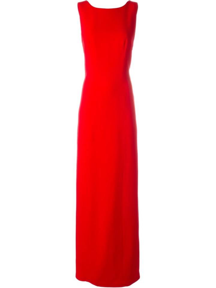 Capucci Open Back Gown, Women's, Size: 42, Red, Viscose/acetate/silk/spandex/elastane