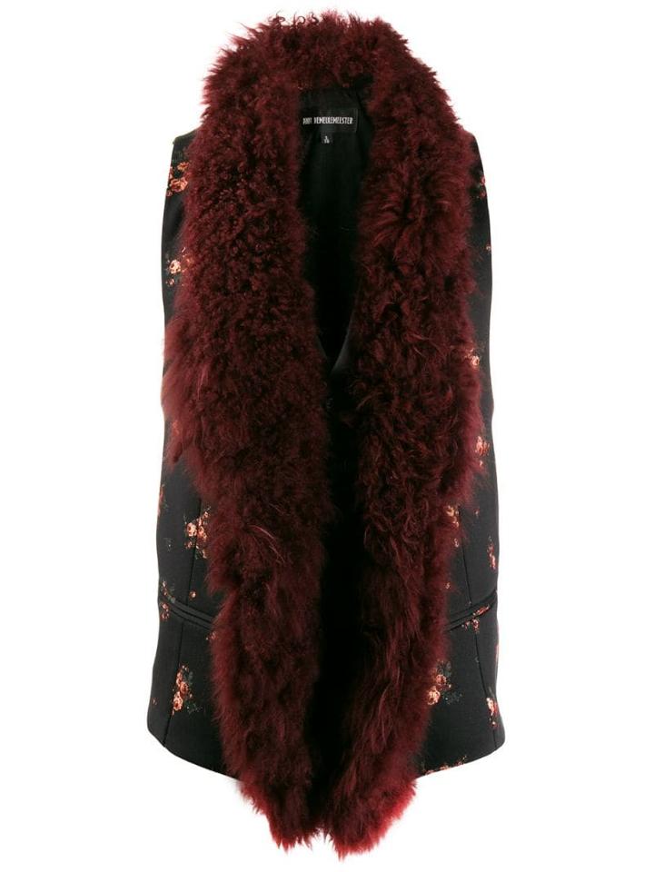 Ann Demeulemeester Fur Trimmed Waistcoat - Black