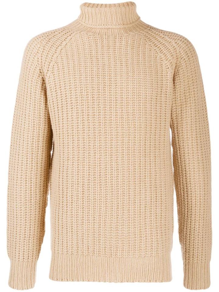 Officine Generale Cable Knit Jumper - Brown
