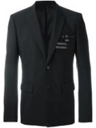 Givenchy Flag Detail Blazer, Men's, Size: 52, Black, Cupro/mohair/wool/brass