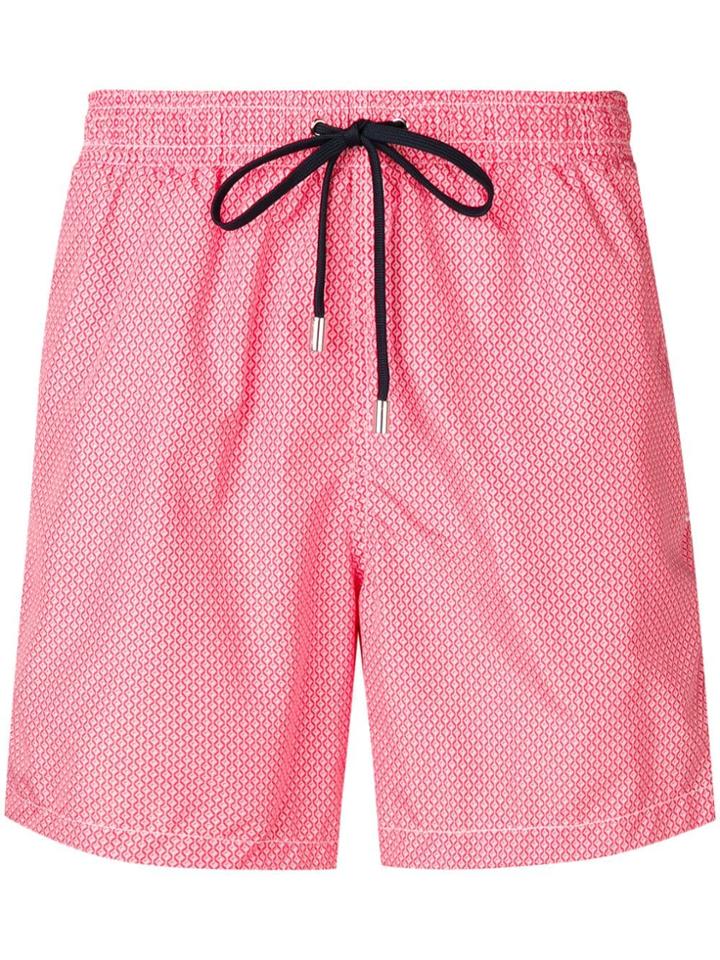 Drumohr Diamond-print Swim Shorts - Red