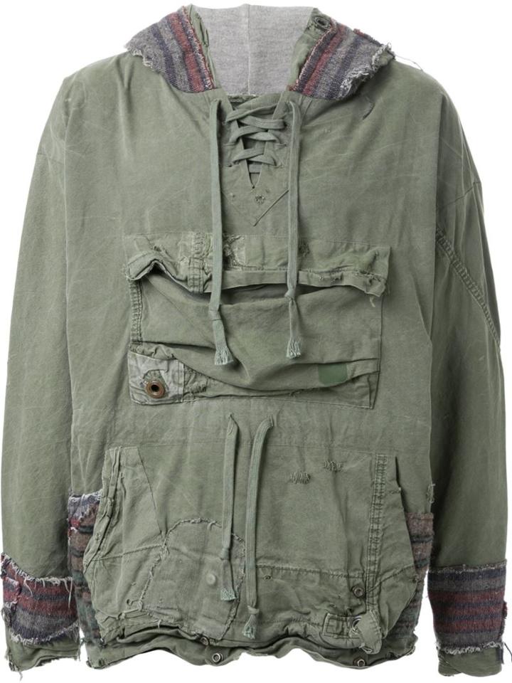 Greg Lauren Mixed Material Army Jacket