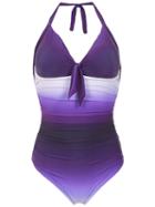 Amir Slama Printed Swimsuit - Purple