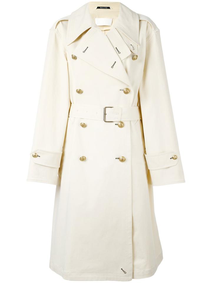 Maison Margiela - Trench Coat - Women - Cotton/spandex/elastane - 40, Nude/neutrals, Cotton/spandex/elastane