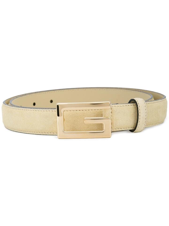 Gucci Logo Buckle Belt - Yellow & Orange