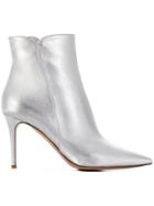 Gianvito Rossi Metallic Ankle Booties - Silver