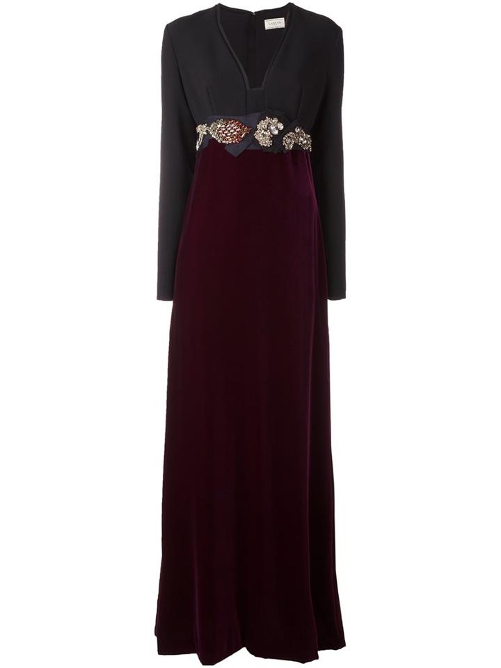 Lanvin Encrusted Bow Waist Dress