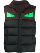Fendi Padded High Neck Gilet - Black