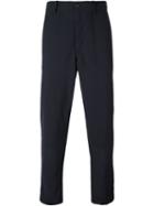 Ami Alexandre Mattiussi Straight Leg Trousers, Men's, Size: 44, Blue, Wool