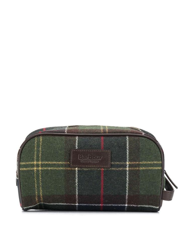 Barbour Tartan Check Washbag - Green