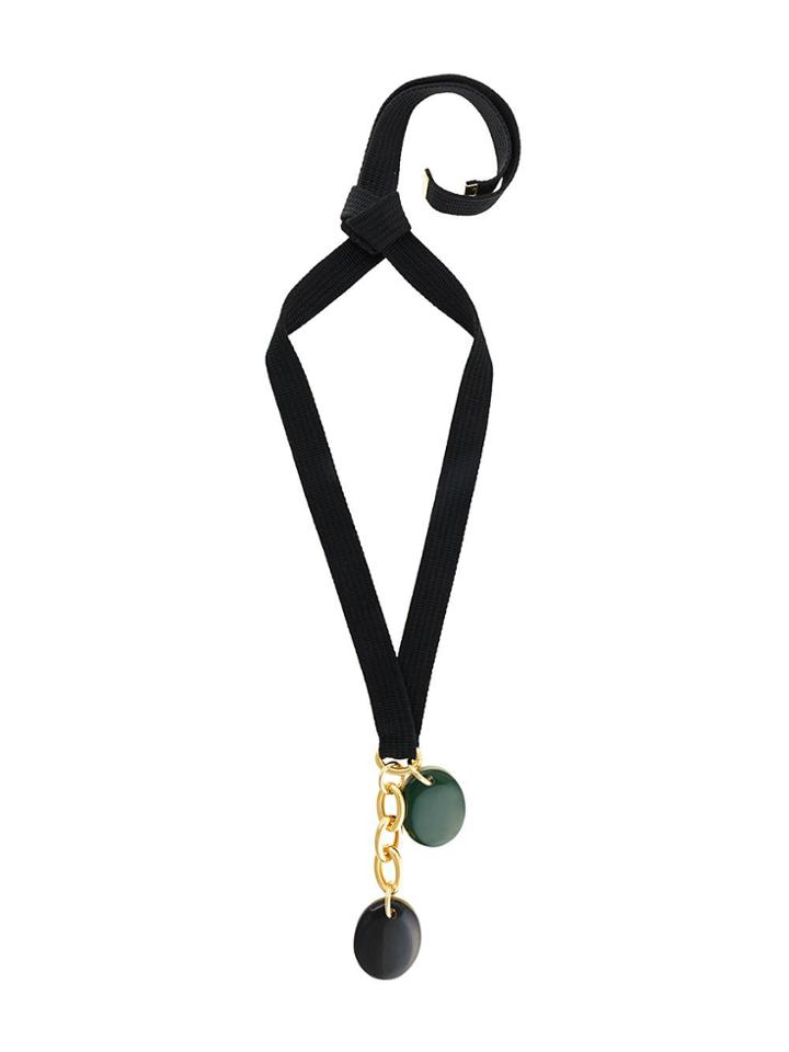 Marni Chain Pendant Neckace - Black