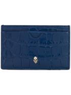 Alexander Mcqueen Skull Cardholder Wallet - Blue