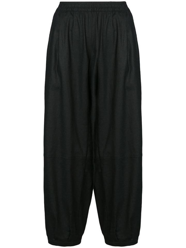 The Celect Cropped Balloon Trousers - Black