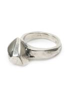 Lee Brennan Design Faceted Ring, Adult Unisex, Size: 55, Metallic, Silver