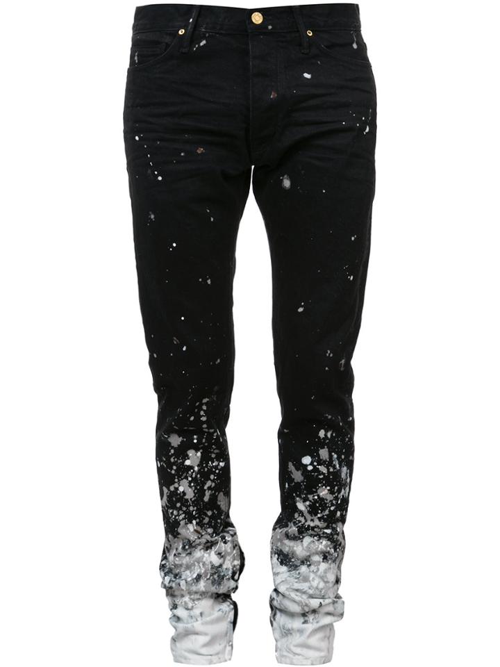Fear Of God Paint Splash Jeans - Black