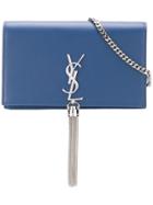 Saint Laurent Small Classic Kate Chain Wallet - Blue