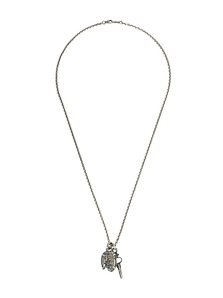Tobias Wistisen Broken Stone Necklace, Men's, Metallic