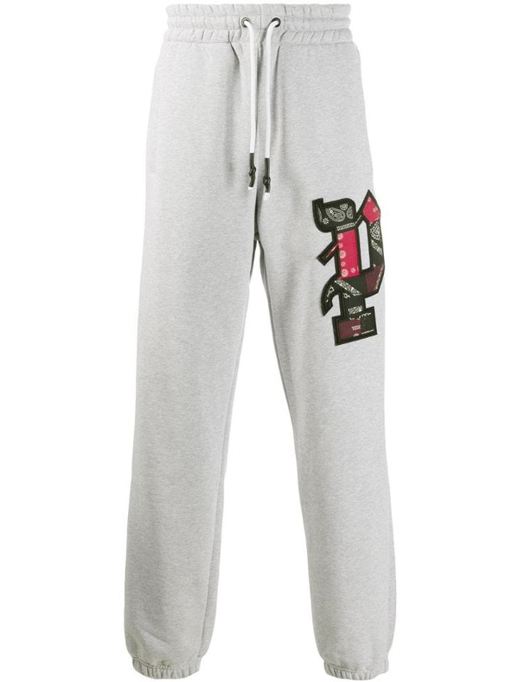 Palm Angels Paisley Logo Track Pants - Grey