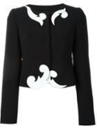 Boutique Moschino Embroidered Cropped Jacket