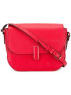 Valextra Iside Shoulder Bag, Women's, Red, Calf Leather