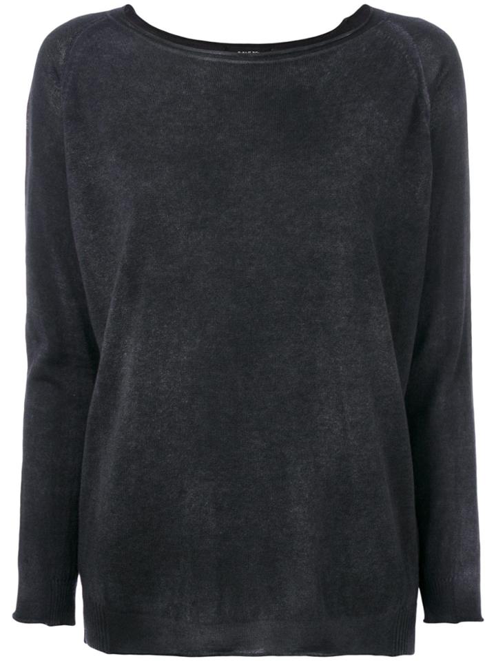 Avant Toi Boat Neck Sweater - Grey