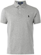 Polo Ralph Lauren Embroidered Logo Polo Shirt, Men's, Size: Medium, Grey, Cotton/spandex/elastane
