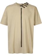 Craig Green Laced Short Sleeve T-shirt, Size: Large, Nude/neutrals, Cotton