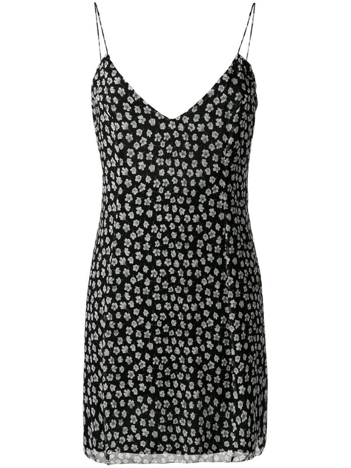 Amiri Floral Mini Dress - Black