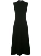 Marni Flared Long Dress, Women's, Size: 44, Black, Acetate/viscose