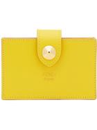 Fendi Press Stud Cardholder - Yellow & Orange