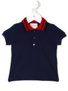 Gucci Kids Web Collar Polo Shirt, Boy's, Size: 18-24 Mth, Blue