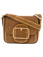 Tory Burch Sawyer Stud Small Shoulder Bag - Brown