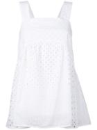 P.a.r.o.s.h. - Open Embroidery Sun Top - Women - Cotton - Xs, Women's, White, Cotton
