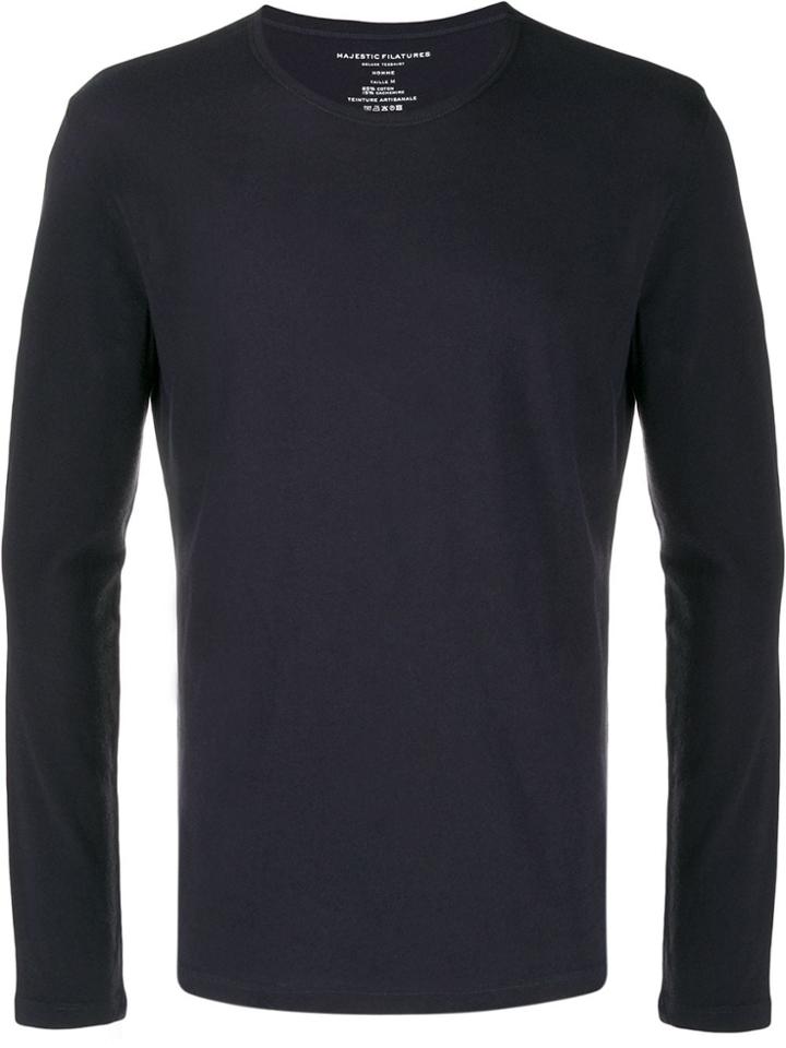 Majestic Filatures Crew-neck Long-sleeve Top - Blue