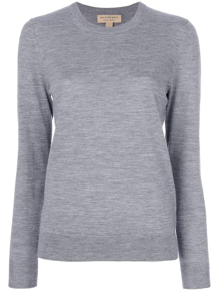 Burberry - Slim-fit Jumper - Women - Merino - Xl, Grey, Merino