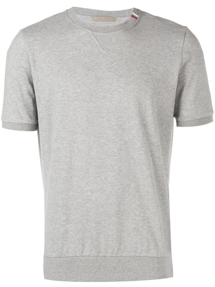 Eleventy Short-sleeved Sweatshirt - Grey