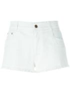 Stella Mccartney Mini Denim Shorts, Women's, Size: 25, White, Cotton/spandex/elastane