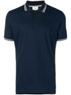Peuterey Striped Trim Polo Shirt - Blue