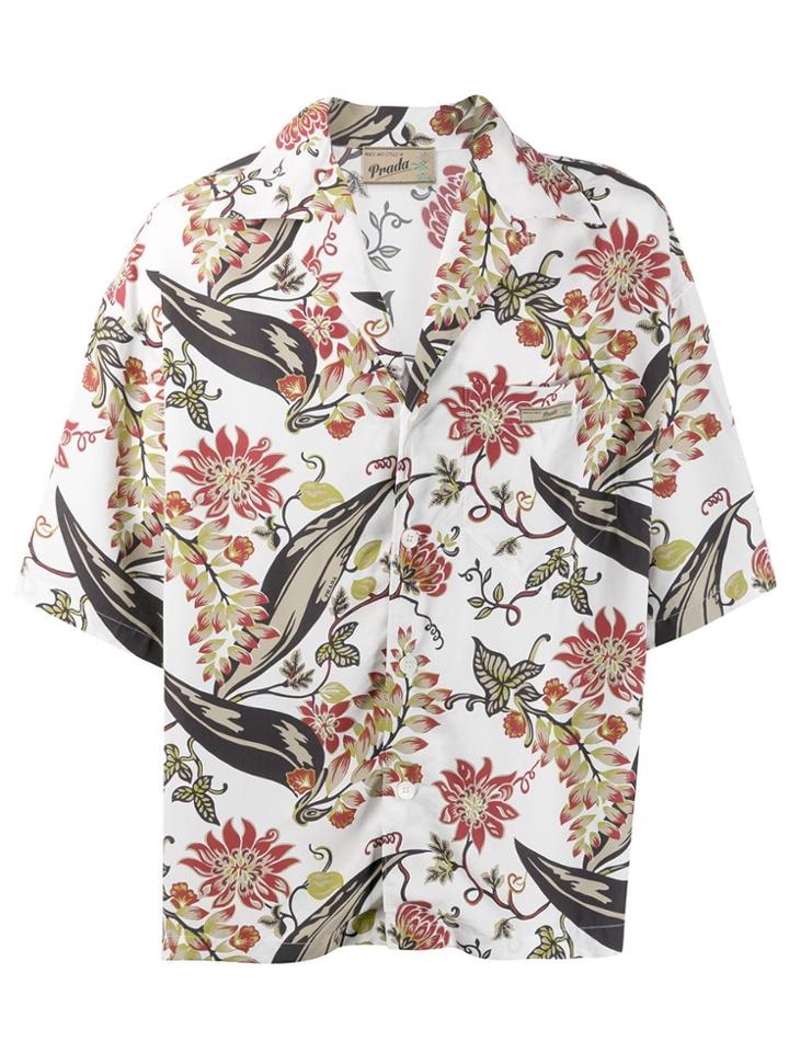 Prada Ramage Print Shirt - White