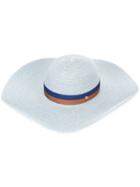 Maison Michel Wide Brim Hat, Women's, Size: Small, Blue, Straw