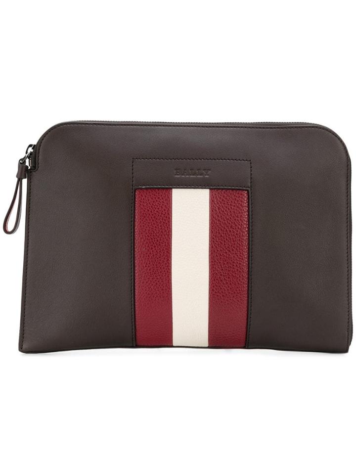 Bally Striped Handbag - Brown