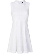 Emporio Armani Perforated Collared Dress - White