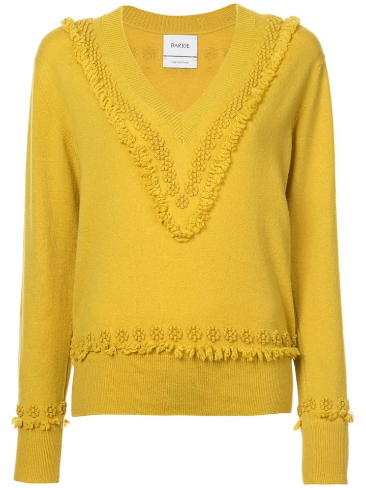 Barrie Romantic Timeless Cashmere V-neck Pullover - Yellow & Orange