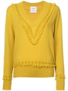 Barrie Romantic Timeless Cashmere V-neck Pullover - Yellow & Orange