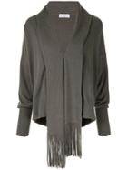 Brunello Cucinelli Fringe Detail Jumper - Grey
