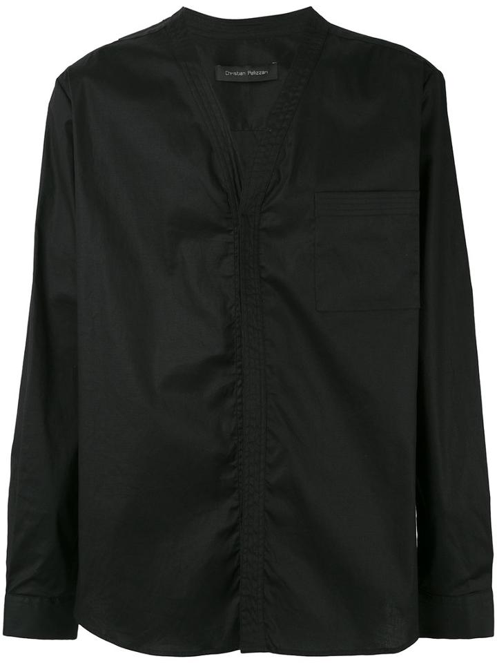 Christian Pellizzari - Plain Shirt - Men - Cotton/spandex/elastane - 48, Black, Cotton/spandex/elastane